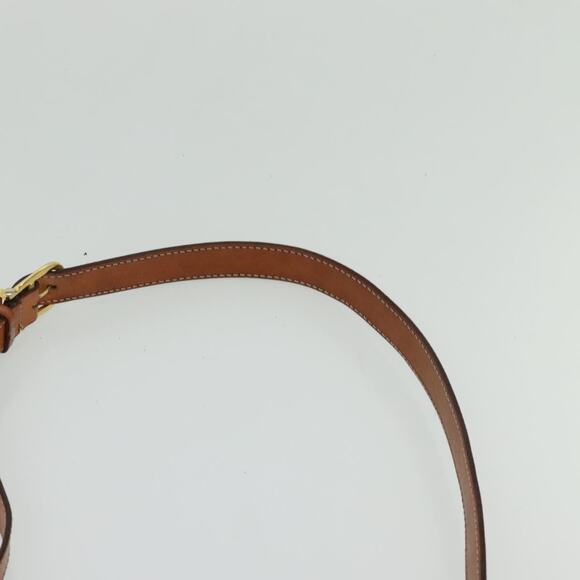 CELINE Macadam Canvas Shoulder Bag Pvc Leather Brown Gold - Picture 8 of 12